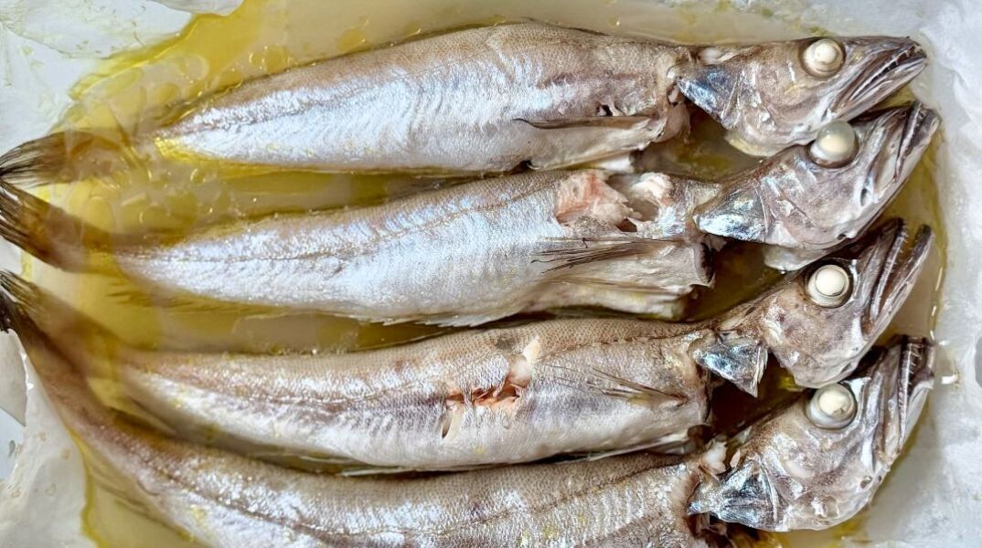 Μπακαλιαράκια στη λαδόκολλα με λεμόνι, σκόρδο και αρωματικά