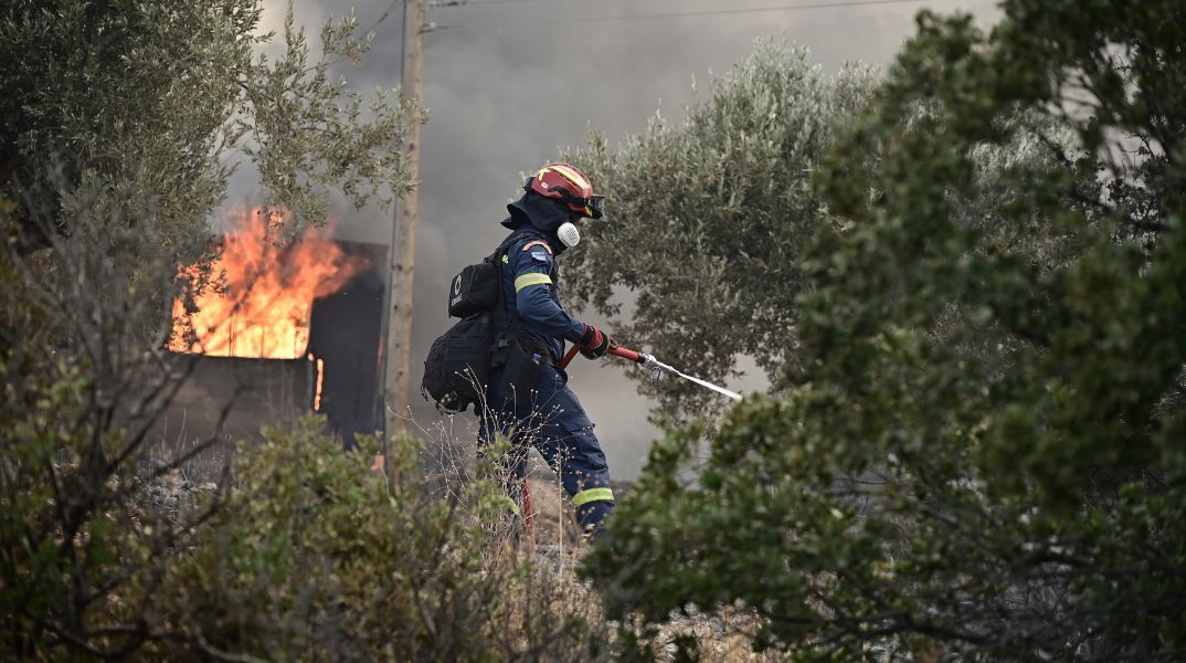 Δασική πυρκαγιά σε εξέλιξη μεταξύ Κοκκινοχώματος και Ελευθερούπολης στην Καβάλα - Μήνυμα 112 στους κατοίκους για προσοχή, στη μάχη και εναέρια.