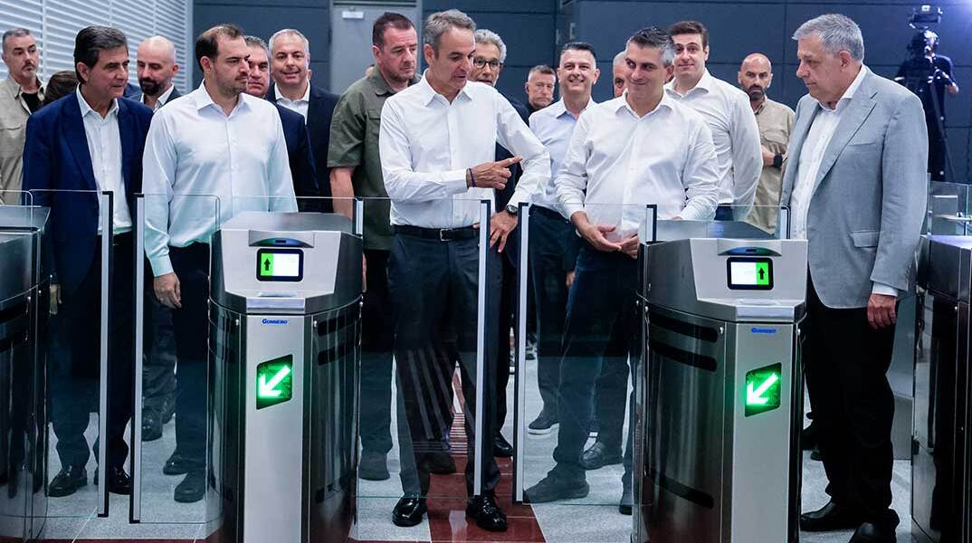 Ο Κυριάκος Μητσοτάκης στα εγκαίνια της επέκτασης του Μετρό Θεσσαλονίκης προς Καλαμαριά