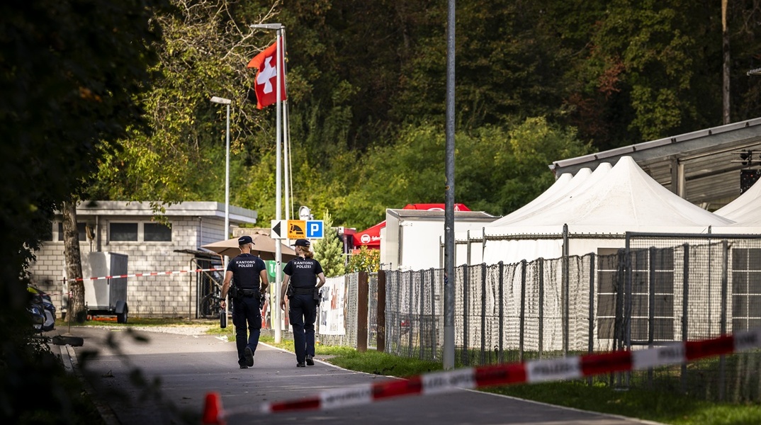 Το σημείο όπου καταγράφηκαν οι πυροβολισμοί στην Ελβετία