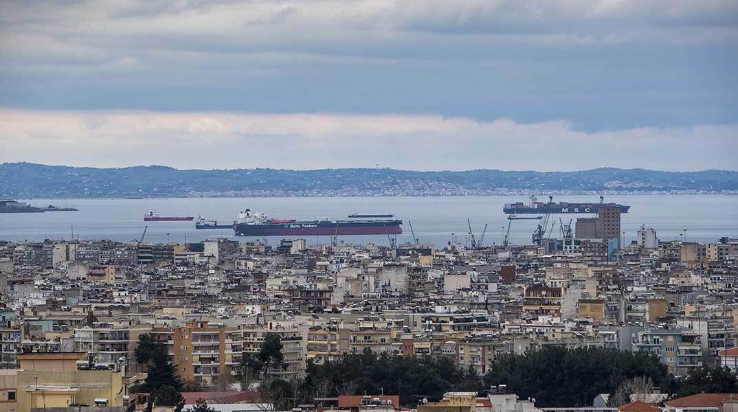 Άποψη της Θεσσαλονίκης και του Θερμαϊκού