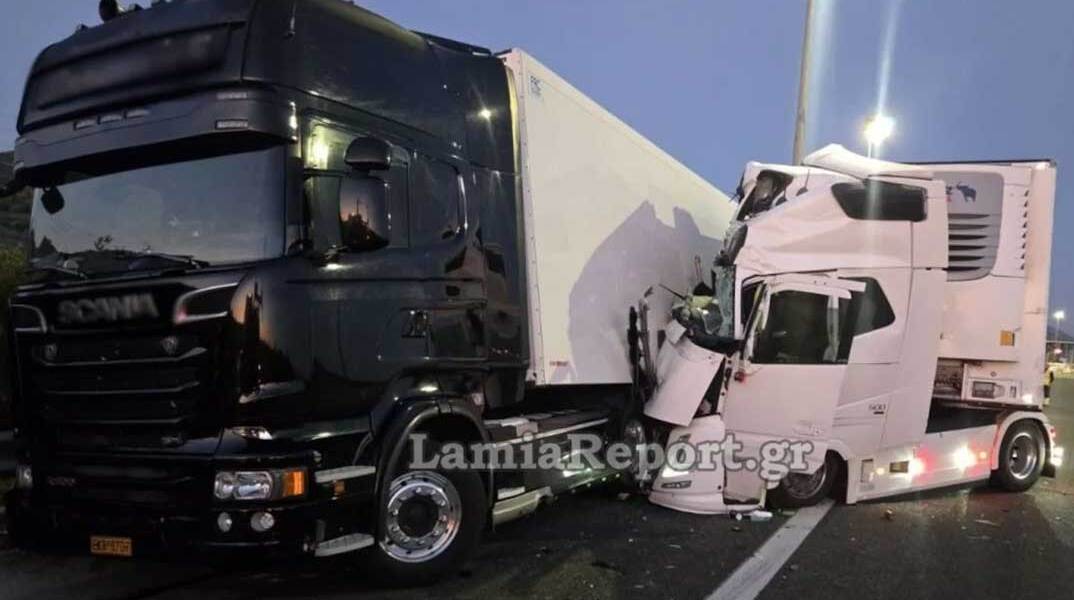 Τροχαίο με νταλίκες στην Εθνική Οδό