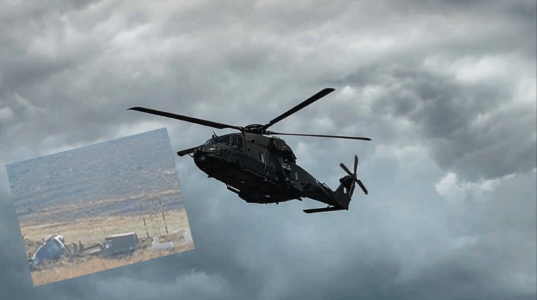 Στρατιωτικό ελικόπτερο στην Κάλυμνο