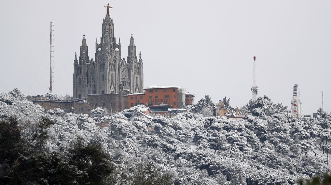 Χιόνια σε περιοχή της Βαρκελώνης