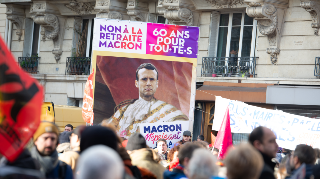 Διαμαρτυρίες για την προτεινόμενη από την κυβέρνηση μεταρρύθμιση του συνταξιοδοτικού συστήματος στο Παρίσι