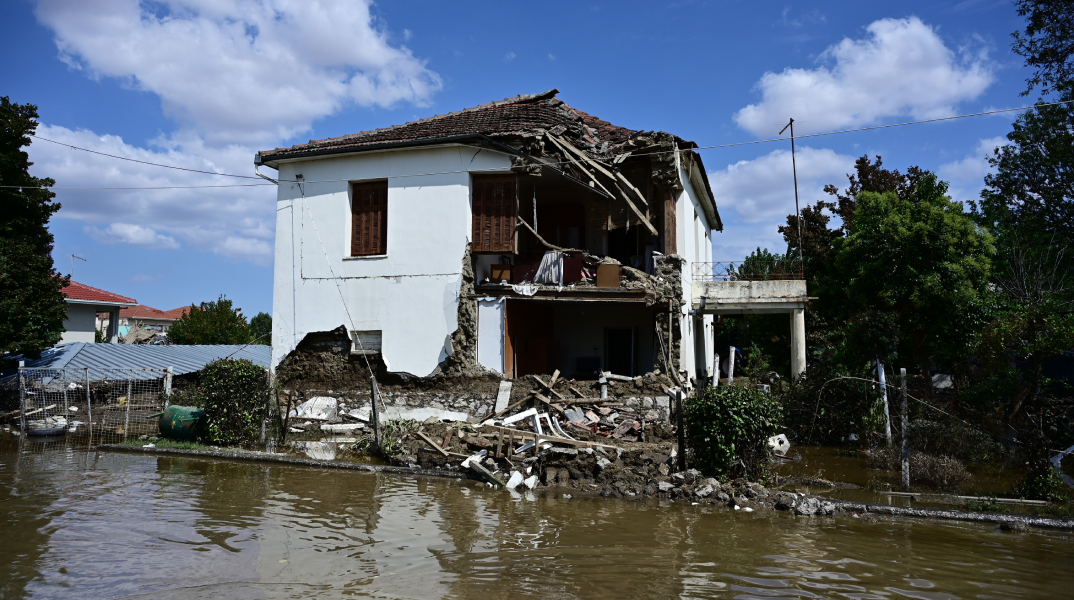 Κακοκαιρία Daniel: Πλημμύρες και καταστροφές στο νομό Καρδίτσας. Χωριό Παλαμάς