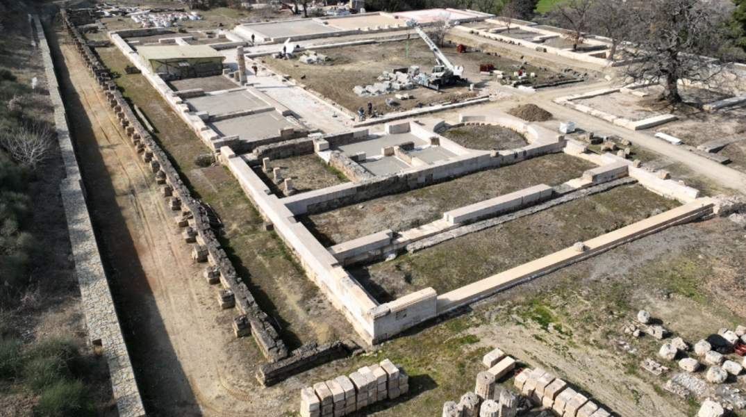 Το ανάκτορο το 2021, ενώ οι εργασίες είναι σε εξέλιξη