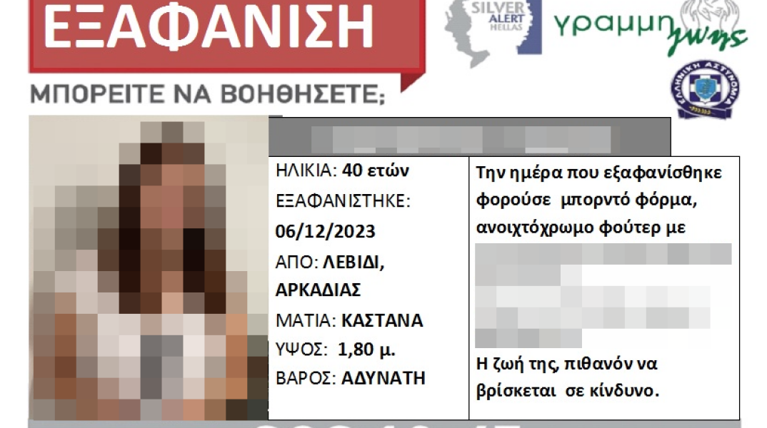 Αίσιο τέλος στην εξαφάνιση 40χρονης