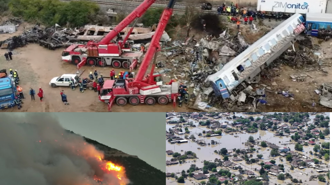 Φωτογραφίες από την τραγωδία στα Τέμπη, τις καταστροφικές φωτιές του φετινού καλοκαιριού και τις πλημμύρες στη Θεσσαλία