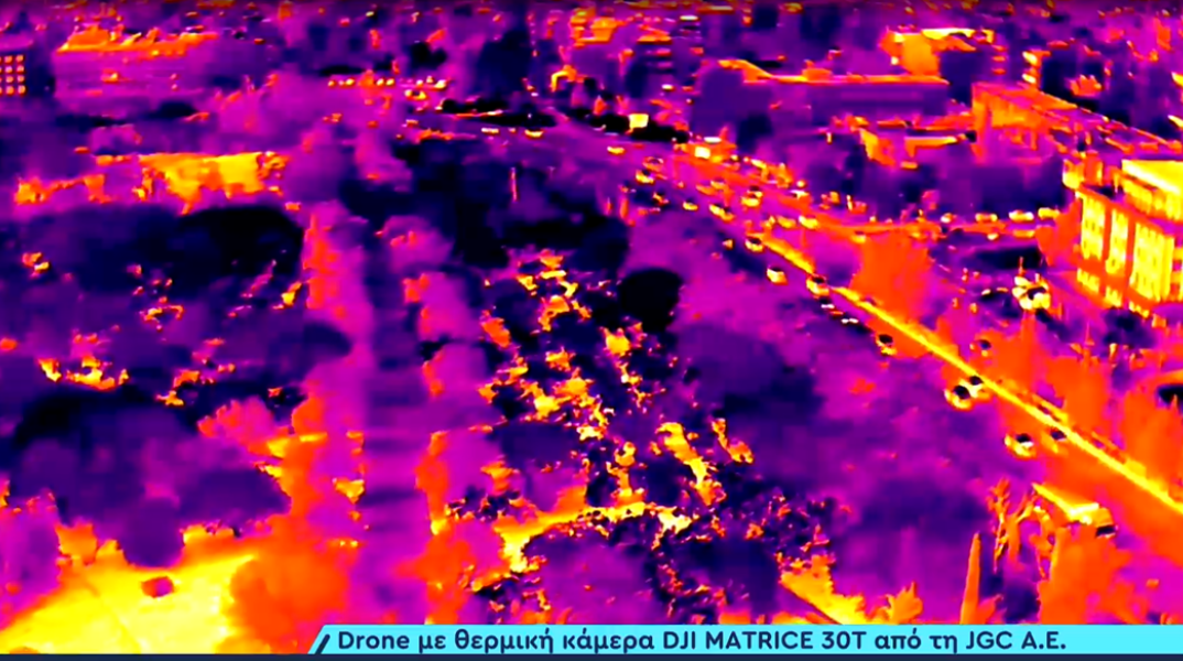 Θερμική κάμερα drone κατέγραψε τον καύσωνα