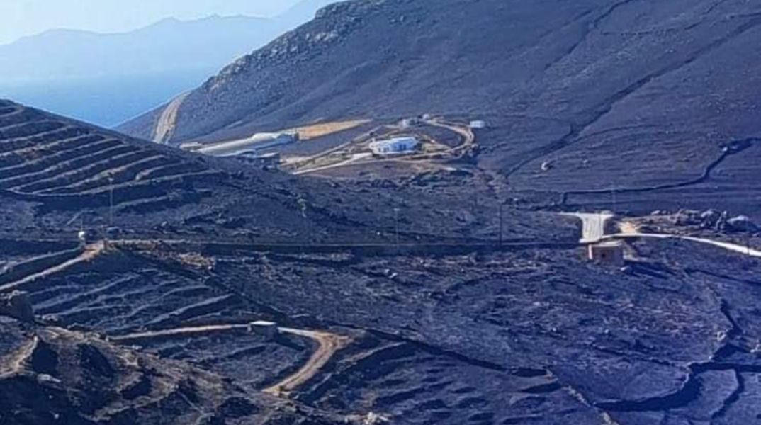 Φωτιά στη Σέριφο - Καμένες εκτάσεις