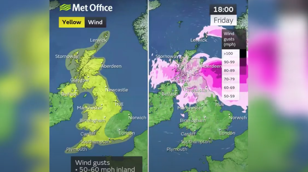 Τι είναι η εκρηκτική κυκλογένεση που θέτει σε κόκκινο συναγερμό Ηνωμένο Βασίλειο και Ιρλανδία