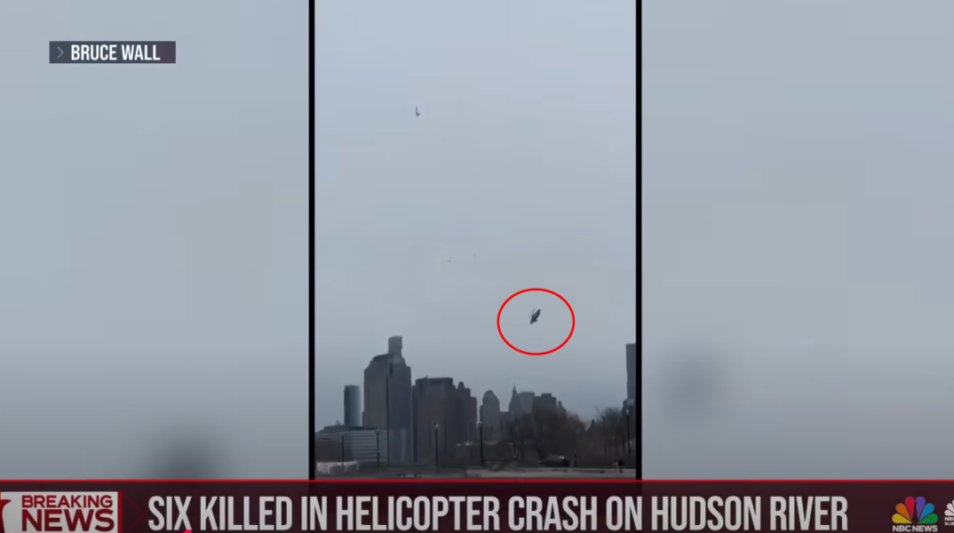 Βίντεο ντοκουμέντο από τη στιγμή της πτώσης του ελικοπτέρου στη Νέα Υόρκη