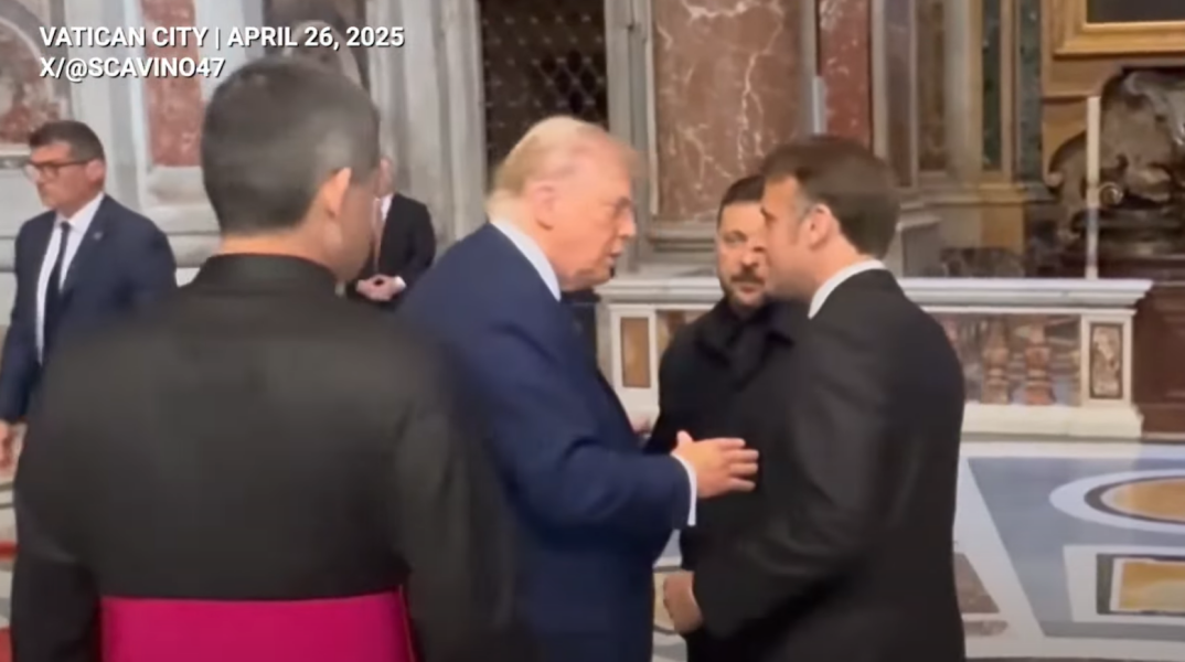 Ντόναλντ Τραμπ, Εμανουέλ Μακρόν και Βολοντίμιρ Ζελένσκι