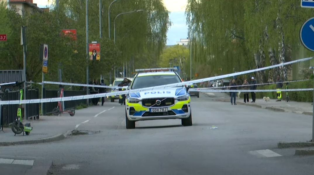 Εικόνα από το σημείο των πυροβολισμών στην Ουψάλα της Σουηδίας