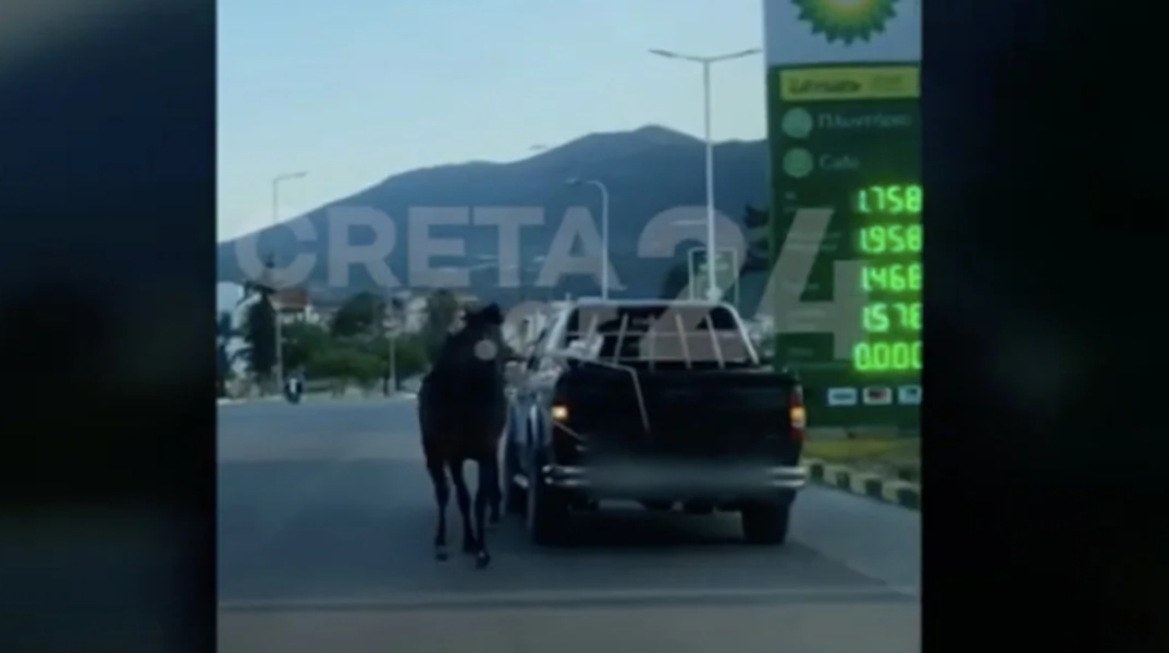 Απαράδεκτες εικόνες στην Κρήτη: Άνδρας έδεσε και έσερνε άλογο με το αγροτικό του αυτοκίνητο
