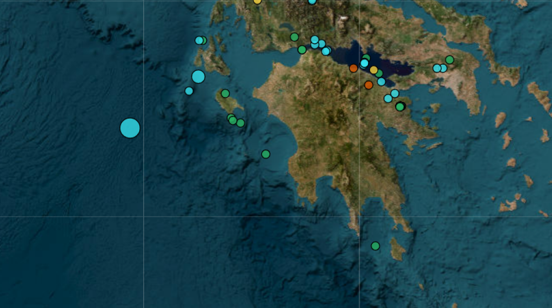Σεισμός στα δυτικά της Ζακύνθου