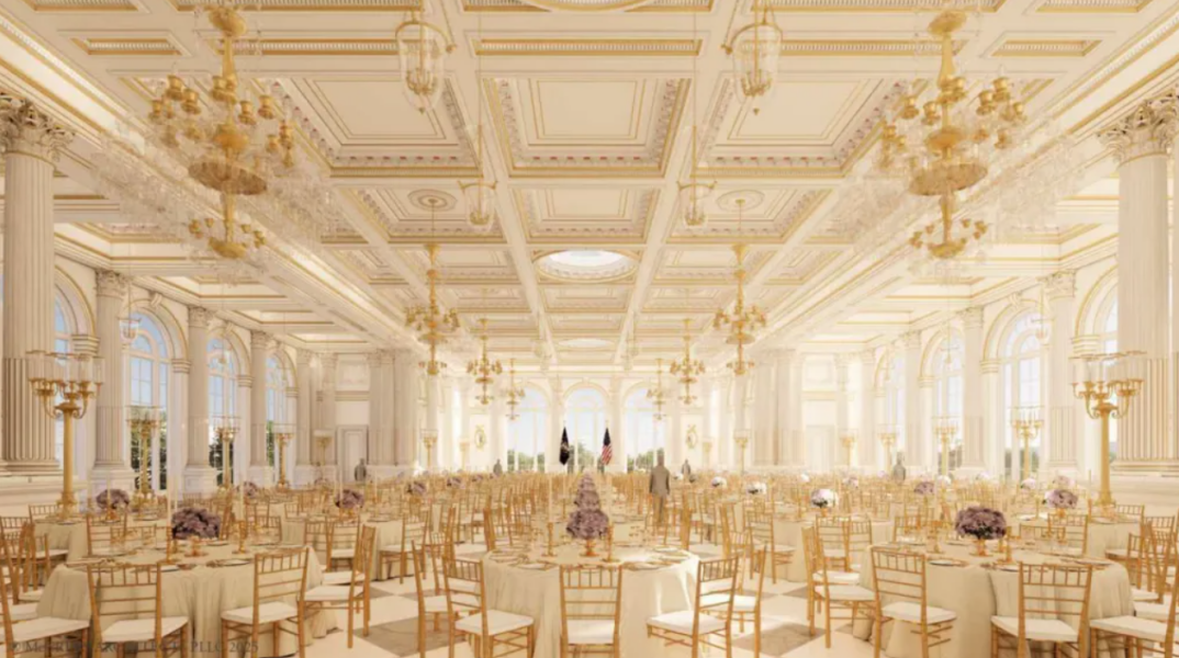 Ο Ντόναλντ Τραμπ κάνει ένα όνειρό του πραγματικότητα και φτιάχνει νέα αίθουσα δεξιώσεων στον Λευκό Οίκο