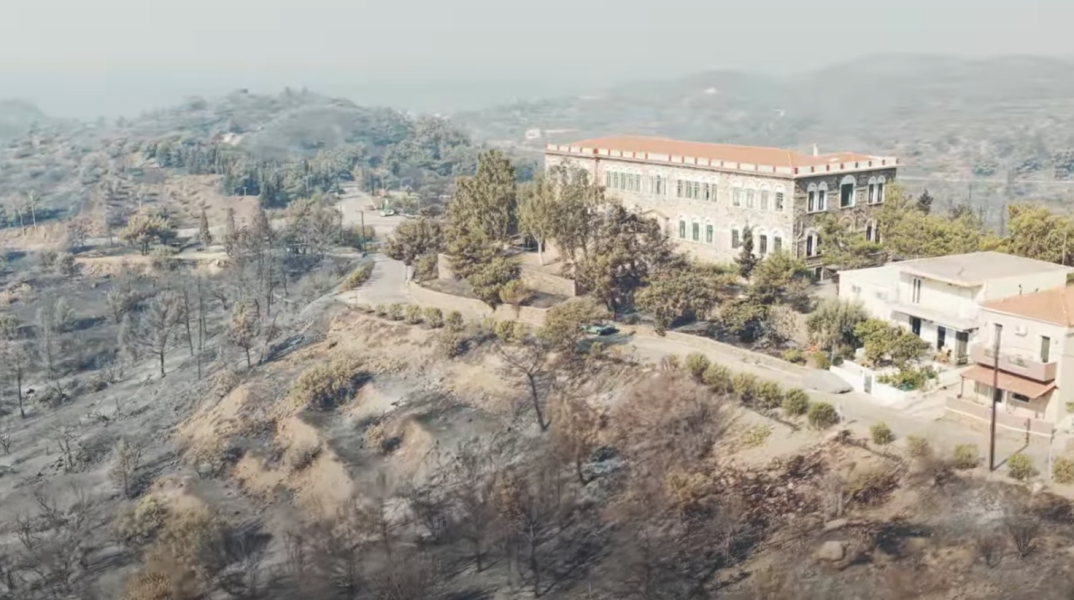 Χίος: Βίντεο από drone δείχνει τις καμένες εκτάσεις σε Βολισσό και Λιμνιά