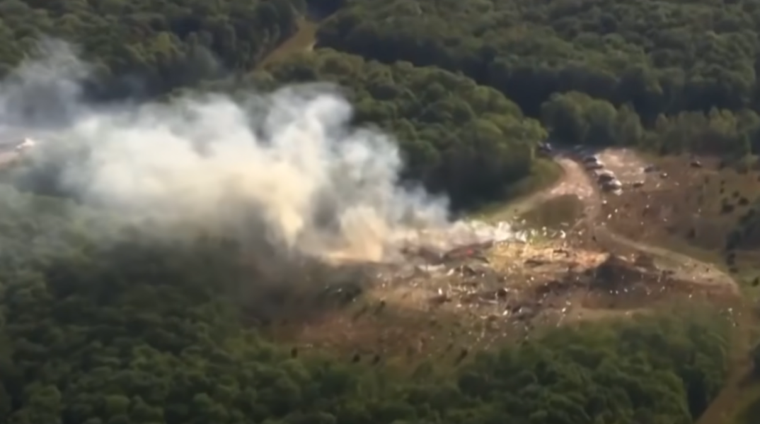 Το σημείο της έκρηξης - εγκατάστασης πυρομαχικών