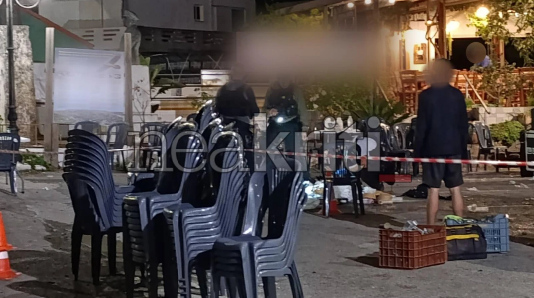 Ο τόπος της δολοφονίας στα Χανιά 