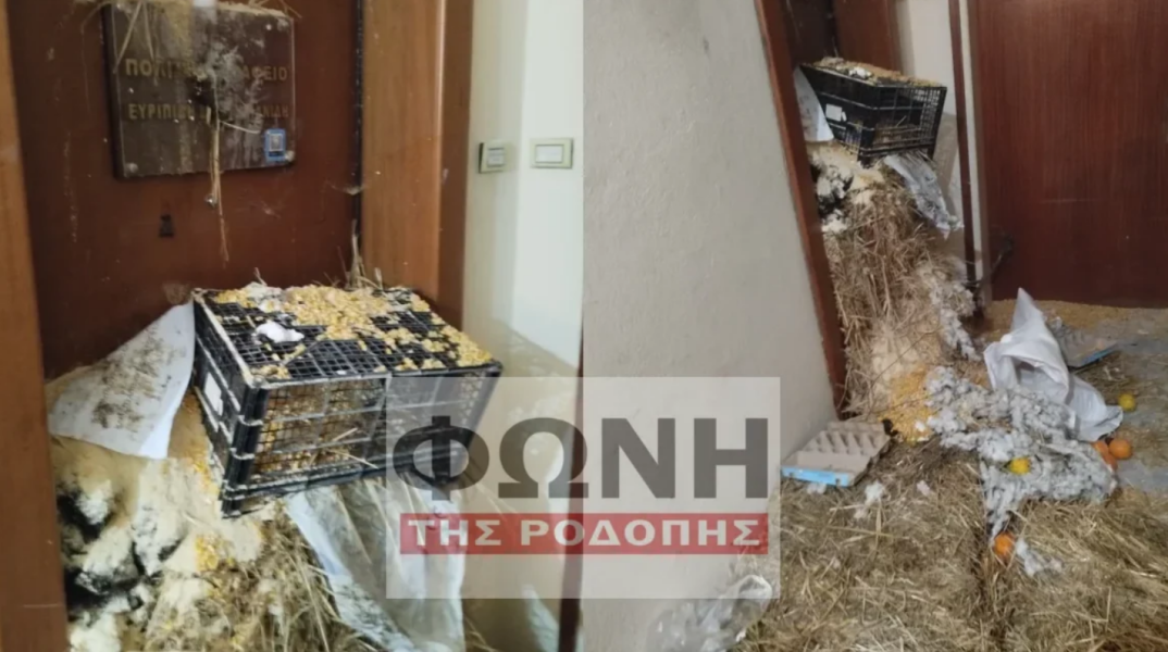 Κομοτηνή: Αγρότες έριξαν άχυρα και κοπριά έξω από το γραφείο του Ευριπίδη Στυλιανίδη