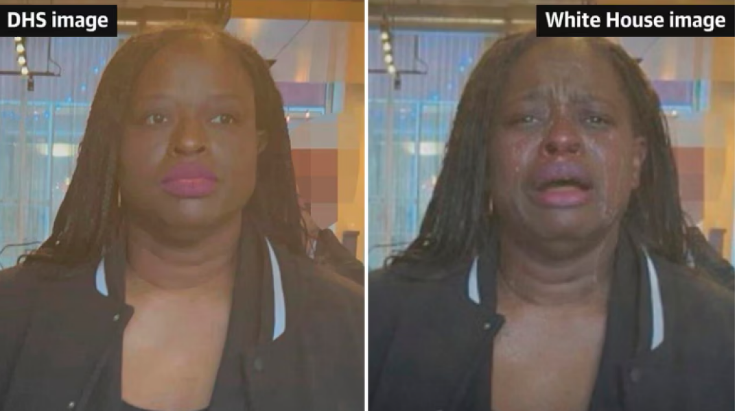 Ο Λευκός Οίκος δημοσίευσε ρετουσαρισμένη φωτογραφία διαδηλώτριας που συνελήφθη στη Μινεσότα