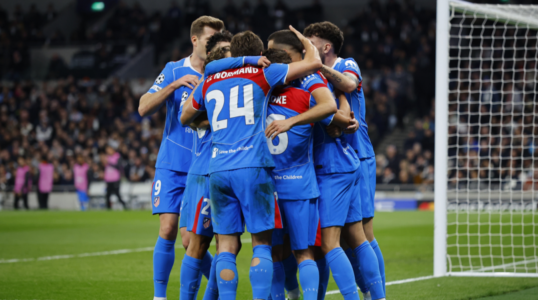 Οι παίκτες της Ατλέτικο στο ματς με την Τότεναμ