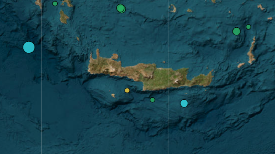 Ισχυρός σεισμός μεταξύ Λακωνίας και Κρήτης