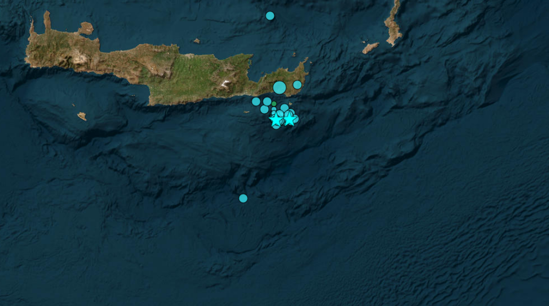 Μετασεισμός 5 Ρίχτερ ανοιχτά του Λασιθίου, μετά τον ισχυρό σεισμό που ταρακούνησε την Κρήτη