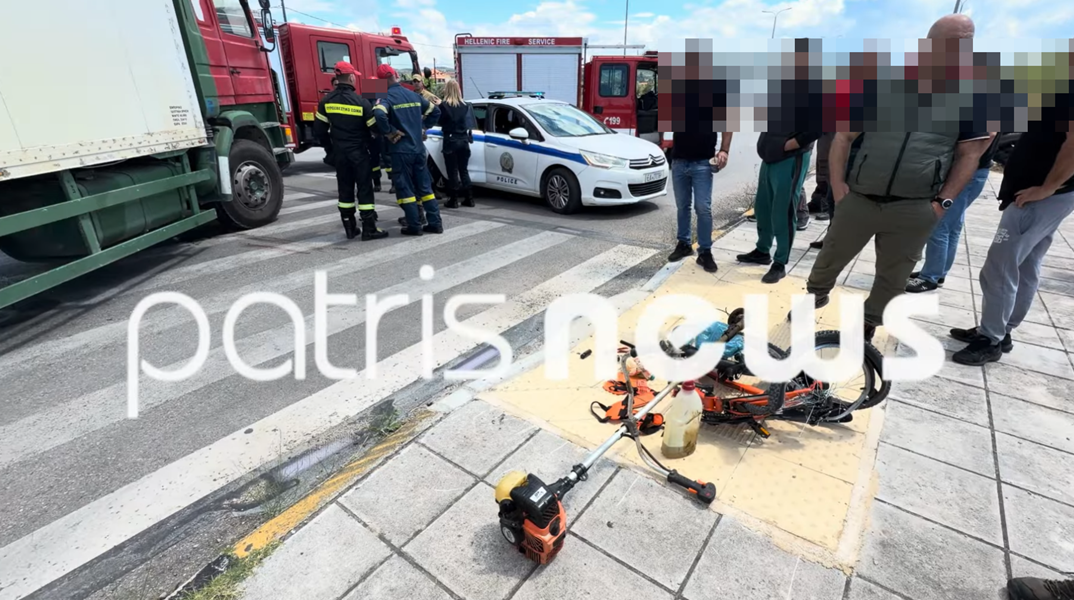 Πύργος: Νεκρός ο ποδηλάτης που παρασύρθηκε από φορτηγό