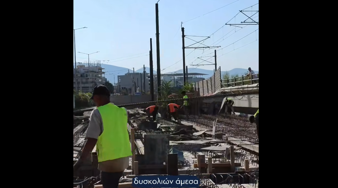 Έργα στην εκβολή του Ιλισσού στην παλαιά Λεωφόρο Ποσειδώνος