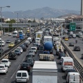 Αυτοκίνητα «κολλημένα» στην κίνηση στον Κηφισό