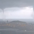 Σπάνιο φαινόμενο με τρεις υδροστρόβιλους καταγράφηκε σε βίντεο