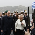 O Νίκος Δένδιας υποδέχθηκε στη φρεγάτα Κίμων τη Γαλλίδα ομόλογό του