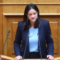 Η υπουργός Εργασίας και Κοινωνικής Ασφάλισης, Νίκη Κεραμέως