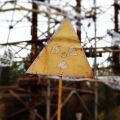 Πινακίδα προειδοποίησης στη νεκρή ζώνη του Τσέρνομπιλ