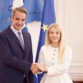 Συνάντηση Μητσοτάκη με την πρόεδρο της Βουλής των Αντιπροσώπων της Κύπρου, Αννίτα Δημητρίου