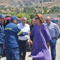 Τις πυρόπληκτες περιοχές του νοτίου Ρεθύμνου επισκέφθηκε η Ντόρα Μπακογιάννη	