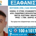 Συναγερμός για την εξαφάνιση 31χρονου από το χωριό Πανόρμου Μυλοποτάμου Ρεθύμνου