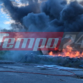 Φωτιά σε χώρο πρώην εργοστασίου στην Πάτρα - Καίγονται ελαστικά