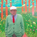 Ο καλλιτέχνης David Hockney στο Centre Georges Pompidou στο Παρίσι