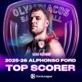 Ο Σάσα Βεζένκοφ κορυφαίος σκόρερ της σεζόν 2025-26 στη Euroleague