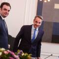 Κυριάκος Μητσοτάκης και Κυριάκος Πιερρακάκης στο Υπουργικό Συμβούλιο στο Μέγαρο Μαξίμου