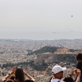 Αφρικανική σκόνη στον ορίζοντα πάνω από την Ακρόπολη και περιοχές της Αθήνας