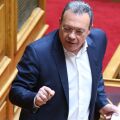 O Σωκράτης Φάμελλος στο βήμα της Βουλής