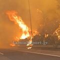 Συνεχίζεται η μάχη με τις φλόγες στο Ακραιφνίο Βοιωτίας - Έκλεισε η εθνική, πού εκτρέπεται η κυκλοφορία