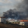 Καπνοί από τη φωτιά στο Ωραιόκαστρο Θεσσαλονίκης