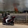 Χωρίς ενεργό μέτωπο η φωτιά κοντά στα διόδια Αφιδνών