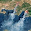 Τα πύρινα μέτωπα στη Βοιωτία όπως τα κατέγραψε δορυφόρος